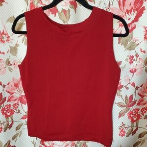 Dressbarn Rich Red Sleeveless Tank Top Large